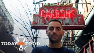 Go behind the menu and inside the kitchen at Carbone in NYC