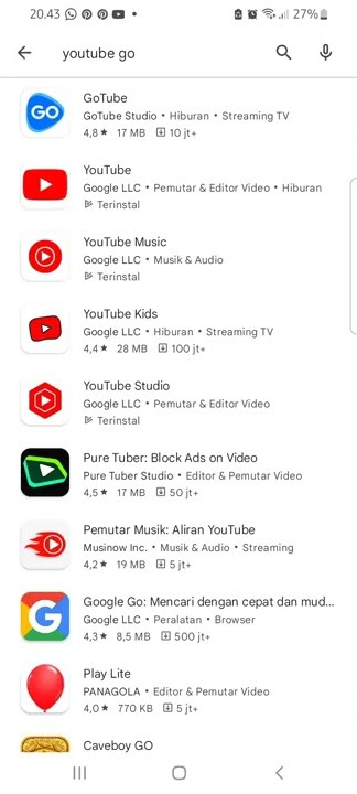 YouTube Go hilang guys😔