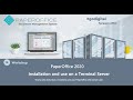 Installation and use of paperoffice on a terminal server  document management system