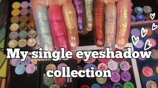 My single eyeshadow collection | Organization &amp; swatches | Saturday Sparkles ✨