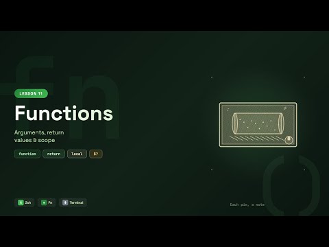 Zsh Shell Tutorial 11: Functions — Arguments, Return Values & Scope