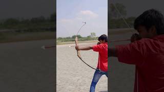 Real Stunt Using Bow and Arrow #shorts #science #experiment