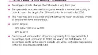 Roadmap for moving to a low-carbon economy by 2050
