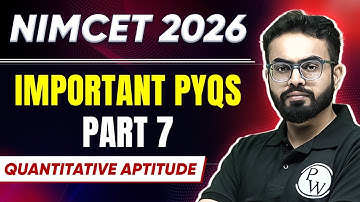 NIMCET 2026 Important PYQs Part 7 | NIMCET Important PYQs | NIMCET 2026 | PW NIMCET #nimcet2026
