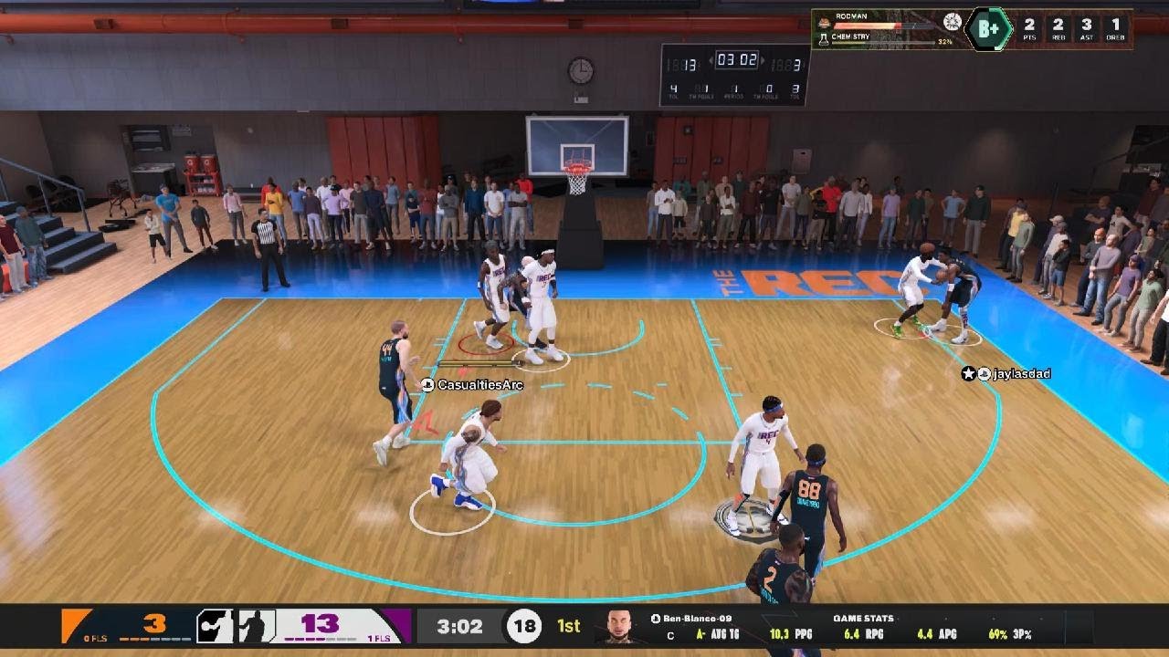 NBA 2K26 7'2 paint pounder 99 close shot and standing dunk