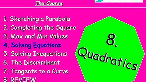 8.4 Quadratics 4. Solving Equations - Higher Maths Lessons - @MrThomasMaths SQA National 5 Nat 5 SQA