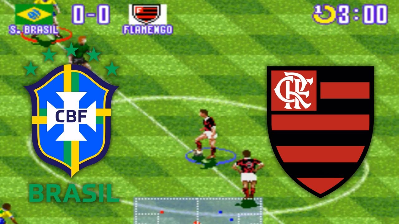 jogando futebol brasileiro 96 do super nintendo 