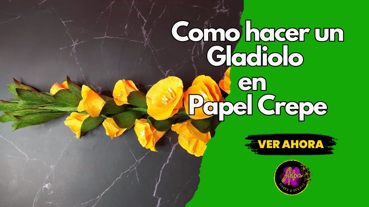 Gladiolo de papel crepé alto y espectacular ⚜️