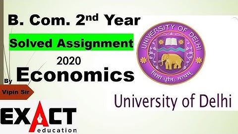 DU/SOL Solved assignment 2020 | Macro | Economics | B.Com. | 2nd year | Delhi University |