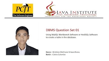 DBMS Question Set 01 | 1st Year | Semester 01 | Data Base Management System I | Java Institute