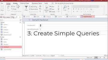Microsoft Access Simple Book Library Database 3/ 4