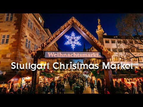 Stuttgart walk Christmas Market/Stuttgart Weihnachtsmarkt - YouTube