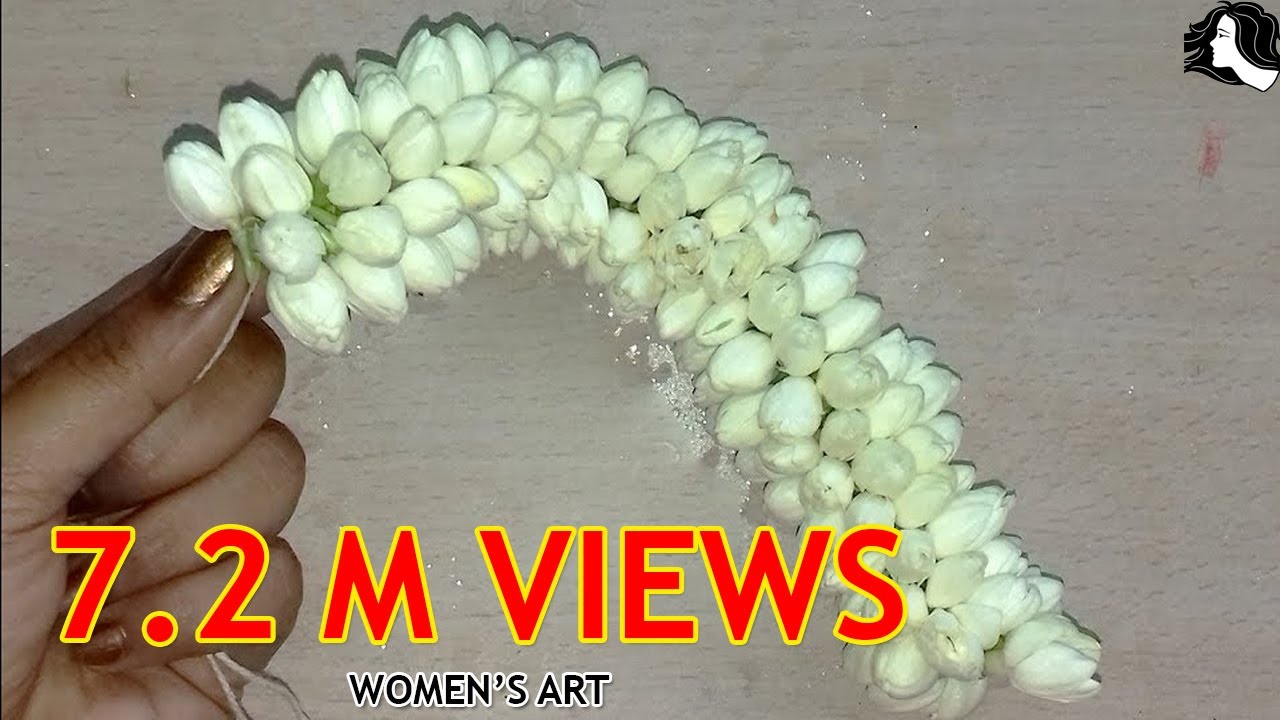 ⁣how to make jasmine flower garland in tamil | easy method to string malligai poo malai