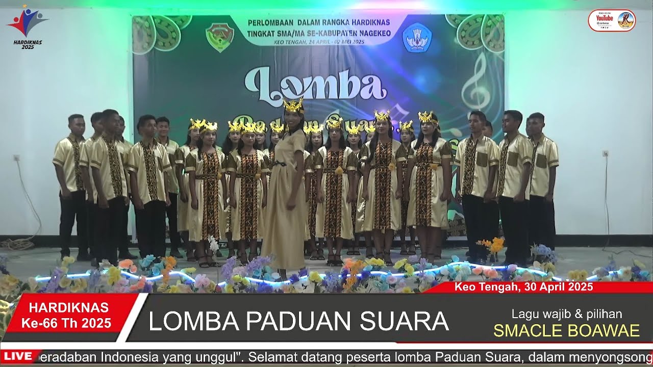 Paduan Suara SMA Clemens Boawae. HARDIKNAS ke-66 di kec.Keo Tengah.