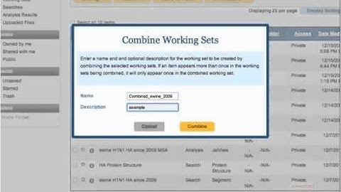 IRD Workbench: 16. Combine / Subtract / Intersect Working Sets