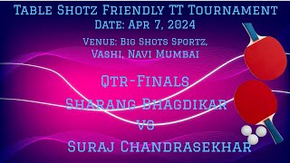 Qtr Finals - Suraj Chandrasekhar vs Sharang Bhagdikar