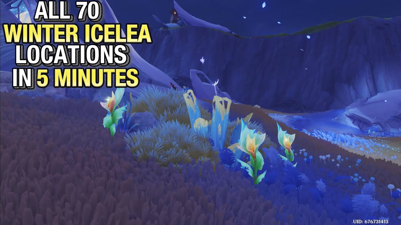 Winter Icelea Locations | Fast and Efficient | Columbina Ascension Material | Genshin Impact 