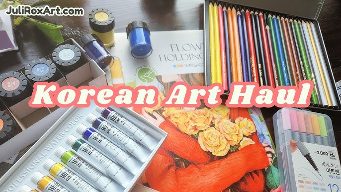 MAKING ART with SOUTH KOREAN School Supplies 
