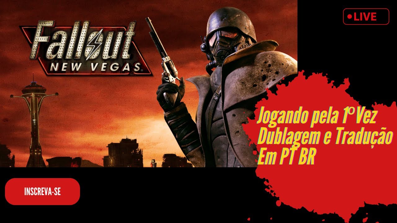 Fallout New Vegas PC- Dublado e Legendado em PTBR- Jogando Pela 1º vez😸-🔴LIVE