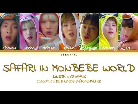 MONSTA X (몬스타엑스) - “SAFARI IN MONBEBE WORLD” -  [Color Coded Lyrics Eng/Rom/Han] | Elektric