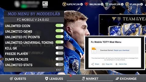 Complete Guide to Install FC Mobile 25 Mod Menu-Unlimited gems, Freeze players (Monthly maintenance)