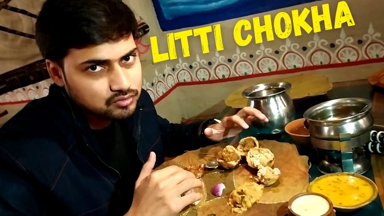 Bihar Special Litti Chokha Lucknow me | Bati Chokha in Lucknow |  #Cartoonvlogs | Vlog 11 - YouTube