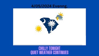 Chilly Tonight, Quiet Weather Continues