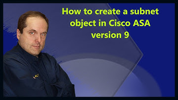 How to create a subnet object in Cisco ASA version 9