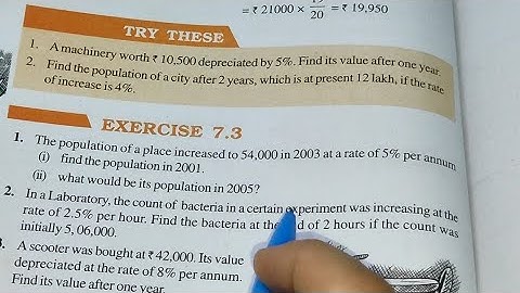 Ex -7.3 Chapter -7 Comparing Quantities || Class 8th Maths New Edition