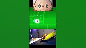 Labubu VS Banana Hardest Jump in Geometry Dash! #shorts