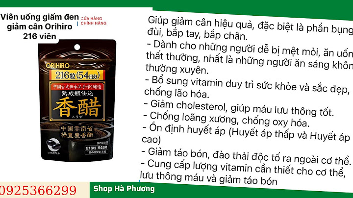 Review viên giấm đen giảm cân