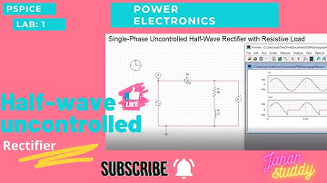 Single-Phase Uncontrolled Half-Wave Rectifier with R-L Load on Pspice.