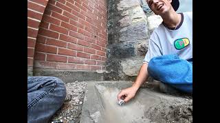 Fingerboard street skate - empty fountain, drainage, hidden bowl