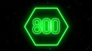 Green sota neon timer 800 seconds countdown