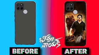 phone back cover stickering | power star pawan kalyan bheemla nayak | #bheemlanayak #powerstar screenshot 2