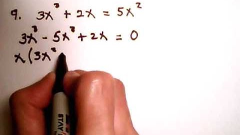 College Algebra  3.2(a)  Video #2 More Solving Quadratic Equations by Factoring