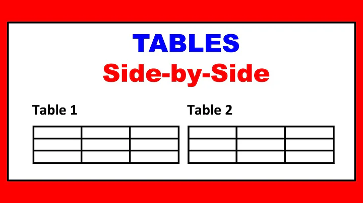 How To Put 2 Tables Side By Side In Word (MICROSOFT)