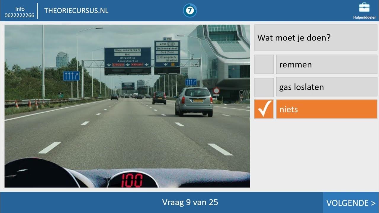 vorst Bekend Haringen Theorie examen auto 2023 - Compleet theorie examen - Gevaarherkenning -  Kennisvragen - Inzichtvragen - YouTube