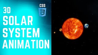 3d Solar System Animation Using Pure CSS | Build A 3d Solar System Animation In Pure CSS