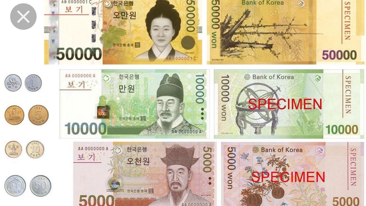 Южная корея вона к рублю на сегодня. Корейские деньги. Деньги Южной Кореи. Банкноты Южной Кореи. Купюры Кореи.