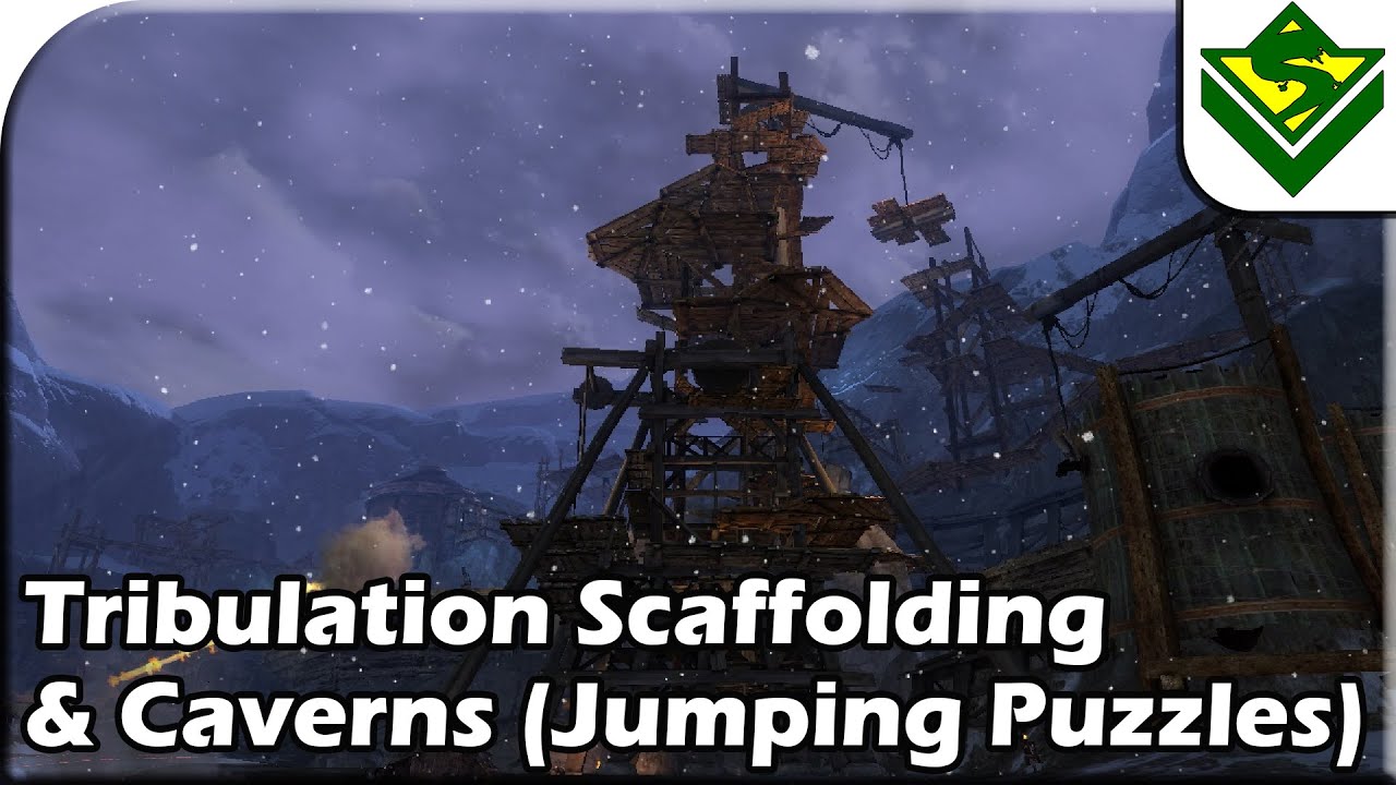 Guild Wars 2 - Tribulation Scaffolding & Caverns Jumping Puzzles