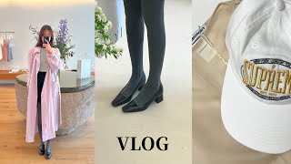 vlog. 어그스트 팝업가서 텅장 되었어요. 얼바닉 30 • 낫띵리튼 봄옷 쇼핑, 2월 언박싱 모음