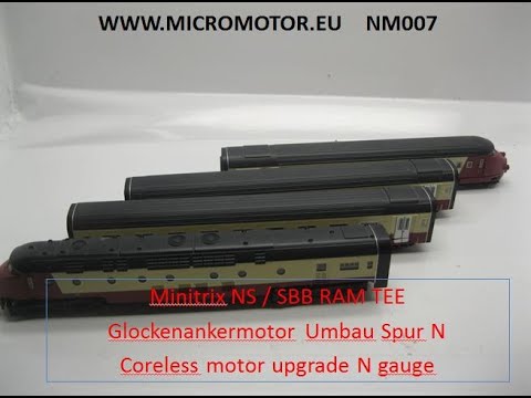 NM007 Minitrix NS SBB RAM TEE Glockenanker Umbausatz 