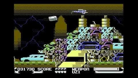 THUNDER JAWS DOMARK COMMODORE 64 C64 GAME GAMEPLAY