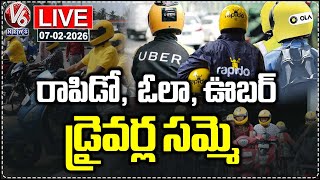 Uber Ola Rapido Cab Driver Union Calls For ‘All India Breakdown Over Minimum Base Fare | V6 News