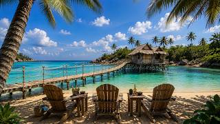4K Hawaiian Paradise 🌴 Ocean Waves & Peaceful Beach for Relaxation & Study