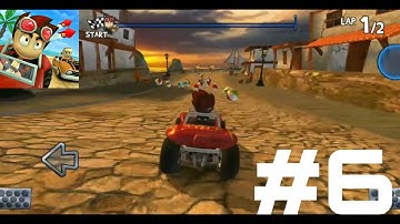 beach buggy racing - gameplay walkthrough part 6 easy street ( android, ios)