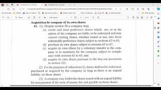 COMPANY LAW IN GHANA  Corporate Finance Shares  Part 4 Sections 61 to 68 of Companies Act 2019