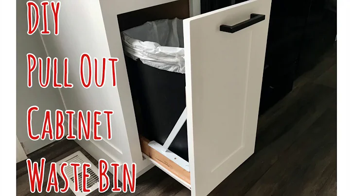 DIY EASY Hidden Pull Out Trash Waste Bin In Kitchen Cabinet Budget Friendly | DIY Home Projects
