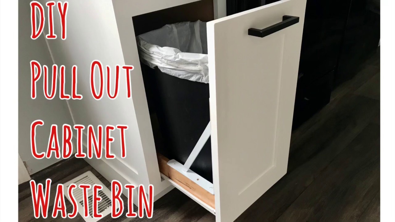 How to install a pull-out bin in a kitchen cupboard